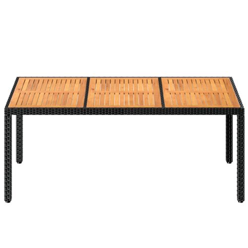 Set de scaune de grădină Verona, 9 piese, poliratan, negru