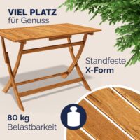 Set de scaune de grădină Sydney, 5 piese, lemn de salcâm, certificat FSC®
