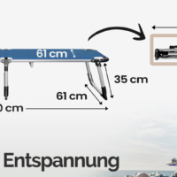 Șezlong de grădină Malta Blue 210x61x35cm Umbrelă de soare din aluminiu