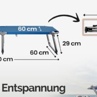 Șezlong de grădină Ibiza Blue 190x59x29cm Umbrelă de soare din aluminiu