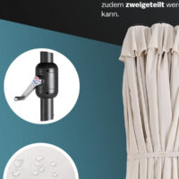 Umbrelă dublă, cremă, protecție UV 80+