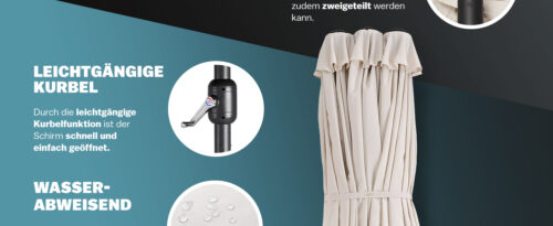 Umbrelă dublă, cremă, protecție UV 80+