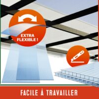 Foi de policarbonat cu pereți dubli, set de 10, grosime 6 mm, transparente, 7 m², rezistente la UV, incasabile