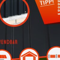 Set de 14 tablă trapezoidală antracit 110x46cm