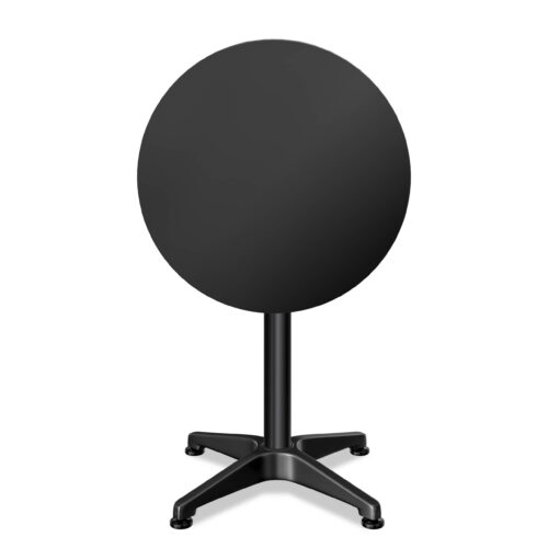 Masă verticală Ø60cm reglabilă înălțime 70/115cm pliabilă aluminiu negru