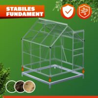 Fundație de oțel pentru seră 190x190x12cm galvanizată