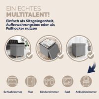 05_109924_on_dts_de.jpg Taburet pliabil din catifea gri, 42x38x38cm