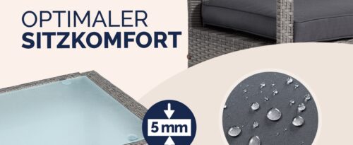Mobilier de grădină din poliratan, 4 piese, canapea, scaune gri/antracit