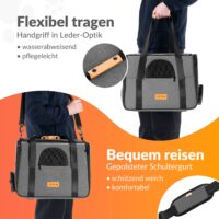 Cutie de transport pentru pisici gri 44x34x31cm până la 20kg