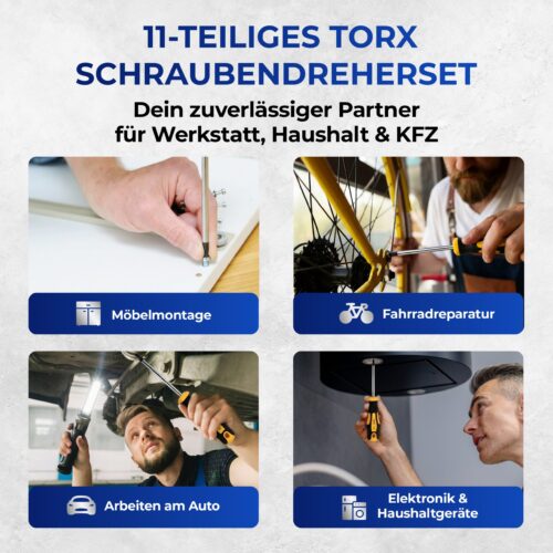 06_102580_dts_de.jpg Set de șurubelnițe Torx, 11 piese, oțel crom-vanadiu