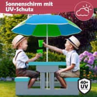 Set de scaune pentru copii cu umbrelă de soare, culoare mentă