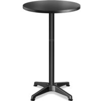 Masă verticală Ø60cm reglabilă înălțime 70/115cm pliabilă aluminiu negru