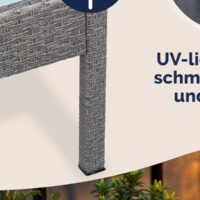Mobilier de grădină din poliratan, 4 piese, canapea, scaune gri/antracit