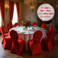 Set de 4 huse de scaun Bordeaux OEKO-TEX®