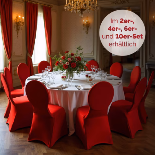 Set de 4 huse de scaun Bordeaux OEKO-TEX®
