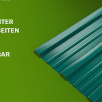 Tablă trapezoidală, set de 12, verde, 129x46cm, perforată