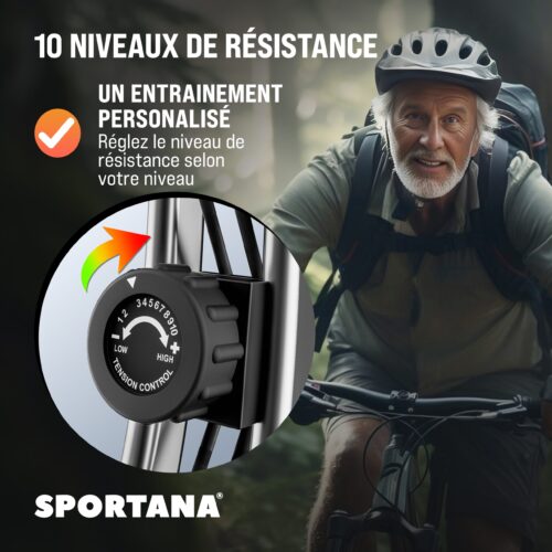 Bicicletă de fitness Eagle cu 4 senzori de puls, compatibilă cu aplicația