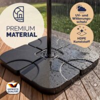 Farfurii pentru suporturi de umbrele, set de 4, 105x105x7cm