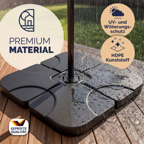 Farfurii pentru suporturi de umbrele, set de 4, 105x105x7cm