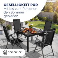 Set de scaune de grădină Bern, 5 piese, antracit, aluminiu, blat de masă WPC