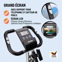 Bicicletă de fitness pliabilă Eagle 3 cu senzori de puls