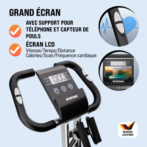 Bicicletă de fitness pliabilă Eagle 3 cu senzori de puls