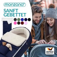 Sac de carucior pentru bebeluși, căptușit bleumarin