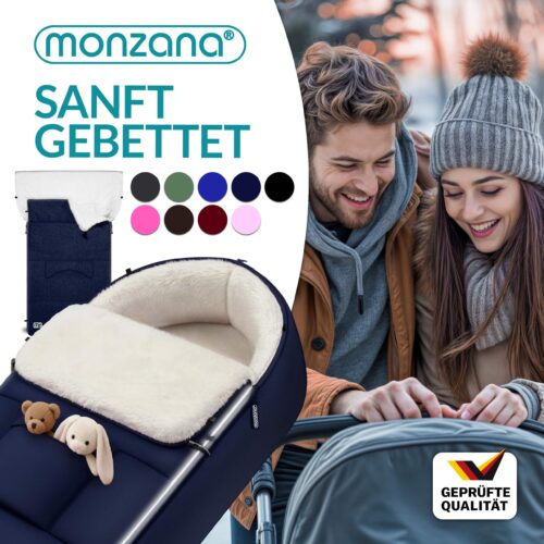 Sac de carucior pentru bebeluși, căptușit bleumarin