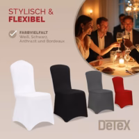 Set de 4 huse de scaun Bordeaux OEKO-TEX®