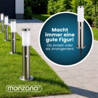Lampă de cale Dahlia din oțel inoxidabil cu senzor