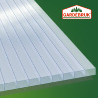 Foi de policarbonat cu pereți dubli, set de 10, grosime 6 mm, transparente, 7 m², rezistente la UV, incasabile