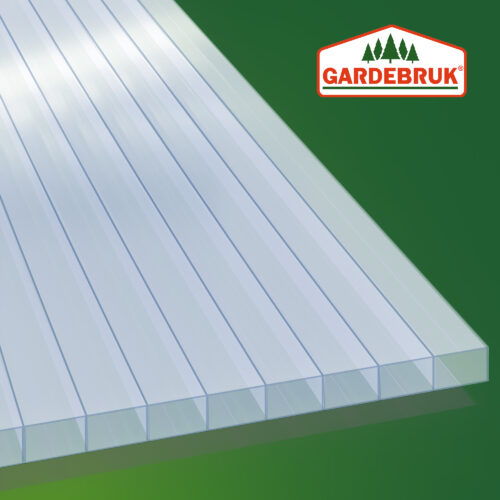 Foi de policarbonat cu pereți dubli, set de 10, grosime 6 mm, transparente, 7 m², rezistente la UV, incasabile