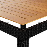 Set de scaune de grădină Corfu din poliratan, 5 piese, negru