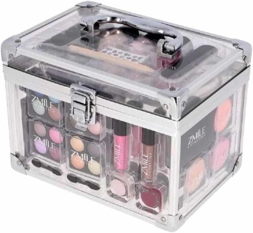 61PbxznYGFL._AC_SL1000_.jpg Trusa machiaj "Acrylic" 42 piese, farduri, geanta, oglinda, vegan, Zmile Cosmetics