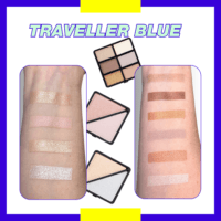 Trusa de Machiaj "Traveller Blue Vanity Styles" 87 piese + geanta aluminiu, VEGAN