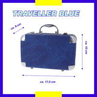 Trusa de Machiaj "Traveller Blue Vanity Styles" 87 piese + geanta aluminiu, VEGAN