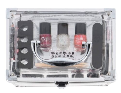 Trusa machiaj "Acrylic" 42 piese, farduri, oglinda + geanta transparenta Zmile Cosmetics, Vegan