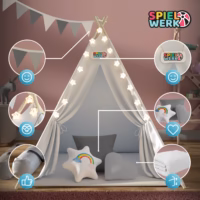 a457d02c954f5e54db631417c0c793d1_de-109523d-2-1 Cort de joacă Teepee alb 160x130x130cm