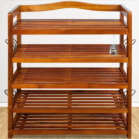 Suport pentru pantofi din lemn de salcâm 75x26x82cm