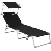 Șezlong de grădină Hawaii antracit aluminiu 190x60x30cm