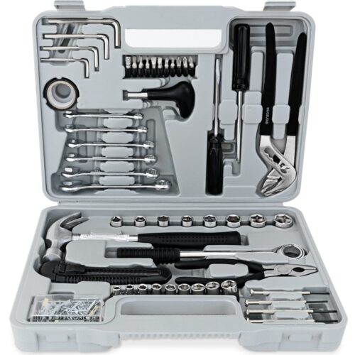 Set de scule cu 141 de piese, inclusiv cutie