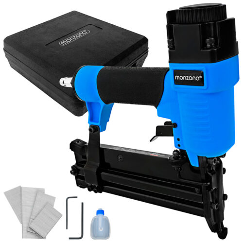 Capsator și piesă pneumatică 2 în 1 cu cutie + cuie + cheie hexagonală + ulei