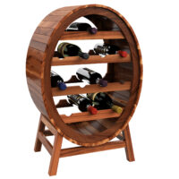 Suport de vin pentru 12 sticle, design tip butoaie de vin