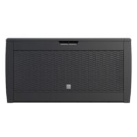 Ladă de grădină Rato 310L, aspect ratan antracit, impermeabilă