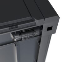 Ladă de grădină Rato 310L, aspect ratan antracit, impermeabilă