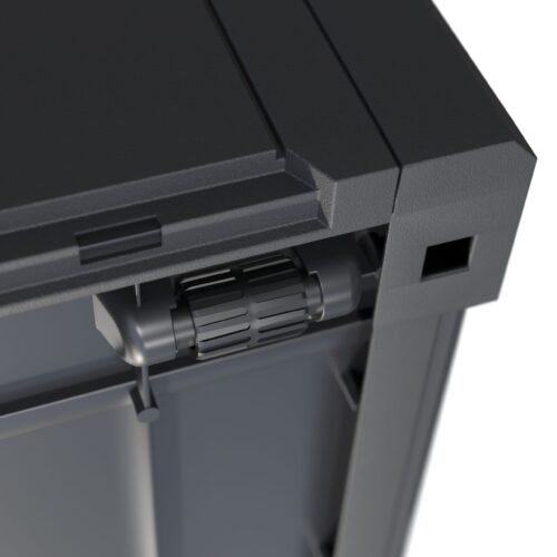 Ladă de grădină Rato 310L, aspect ratan antracit, impermeabilă
