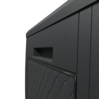 Ladă de grădină Matuba 310L, antracit, aspect răchită, impermeabilă