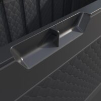 Ladă de grădină Matuba 310L, antracit, aspect răchită, impermeabilă