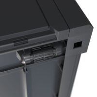 Ladă de grădină Matuba 310L, antracit, aspect răchită, impermeabilă