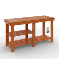 Suport pantofi 2 în 1, lemn de salcâm maro, 87x30x45cm